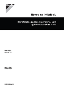 4PW17824-5     FAQ100BUV1B - FAY71-100FJV1 - FAYP71-100BV1_Installation manuals_Slovakian download